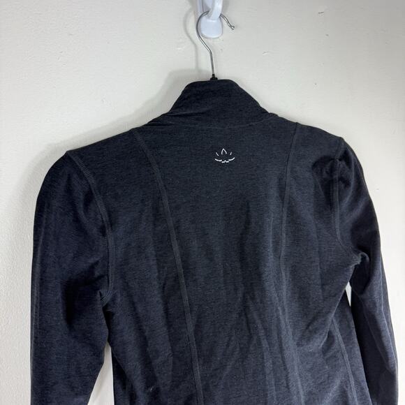 Beyond Yoga Jacket Womens Size XS Black‎ Off Set Zipper Athletic Running USA - Picture 8 of 12